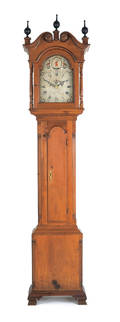 Northampton County Pennsylvania cherry Chippendale tall case clock ca 1775