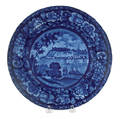 Historical blue Staffordshire plate 19th c