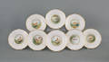 Set of eight Spode fish plates retailed by T Goode  Co London
