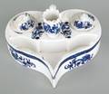 Pearlware heartform standish early 19th c