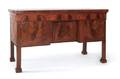 Massive Philadelphia Chippendale mahogany slab table ca 1775