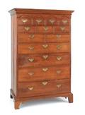 Chester County Queen Anne walnut tall chest ca 1760