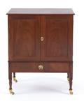 Rare Philadelphia Sheraton mahogany music cabinet ca 1810
