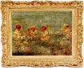 Impressionist Oil of Children in Field