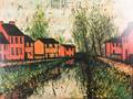 Bernard Buffet Somme River Lock Chromolithograph