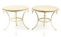 Pair of Contemporary Granite Gueridon Tables