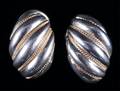 Tiffany Sterling  18KYG Shrimp Swirl Earrings