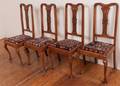 Queen Anne Style Dining Chairs Circa 1900s