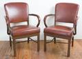 Harter Steel Upholstered Armchairs Pair