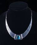Philbert Poseyesva Sterling  Turquoise Necklace