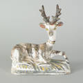 Painted chalkware stag 19th c