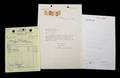 MARILYN MONROE RECEIPT AND LETTERS
