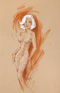 BOB MACKIE MARILYN MONROE JFK GOWN SKETCH