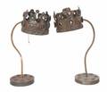 ZAPPA PAIR OF JEWELED CROWN TABLE LAMPS