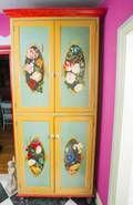 ZAPPA HANDPAINTED FOURDOOR CABINET