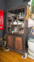 ZAPPA CARVED ASIAN CURIO CABINET