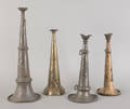 Collection of four fire trumpets 19th c