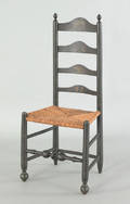 Delaware Valley four slat ladderback side chair late 18th c