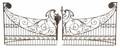 ZAPPA PAIR OF SCROLLED IRON GATES