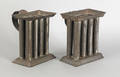 Pair of small tin candlemolds 19th c