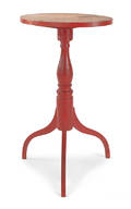 New Hampshire painted pine and maple candlestand ca 1810