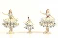 Group of Three Dresden Lace Dancers in Blue