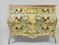 ITALIAN ROCOCO STYLE PAINTED MARBLE TOP CHEST OF