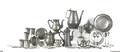 Large collection of pewter