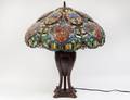 LEADED STAINED GLASS TABLE LAMP