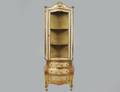 FLORENTINE ROCOCO STYLE PAINTED AND GILT VITRINE