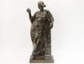 FRENCH PATINATED BRONZE OF A ROMAN LADY