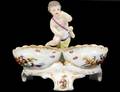 KPM PORCELAIN FIGURAL DOUBLE CONDIMENT DISH