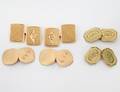 THREE PAIRS OF GOLD CUFFLINKS