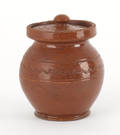 Pennsylvania redware covered jar