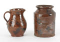 Two Pennsylvania redware cream pitchers 19th c