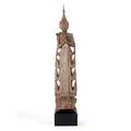 Carved hardwood bodhisattva