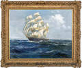 Oil on canvas ship portrait early 20th c
