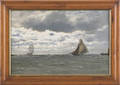 Oil on board coastal scene