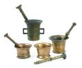 Four brass mortar and pestles 18th19th c
