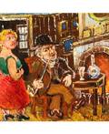 DAVID BURLIUK RUSSIAN 18821967 Old Man and Young Woman