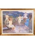 ALESSIO ISSUPOFF RUSSIAN 18891957 Peasant Women Bathing at Twilight after a Hard Days Work