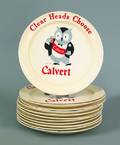Twelve Calvert advertising plates
