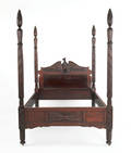 Federal mahogany tall post bed mid 19th c