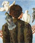 NATALIA NESTEROVA RUSSIAN b 1944 Boy with Pigeons