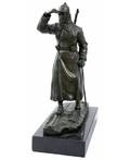 A SOVIET BRONZE OF A FRONTIER GUARD ON SKIS VSEKOKHUDOZHNIK CIRCA 19321953