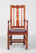 Delaware Valley William  Mary walnut armchair ca 1740