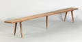 American pine and oak meetinghouse bench early 19th c