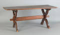 Pine trestle base table late 18th c