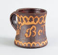 Virginia redware mug ca 1860