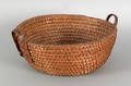 Large Pennsylvania rye straw gathering basket 19th c